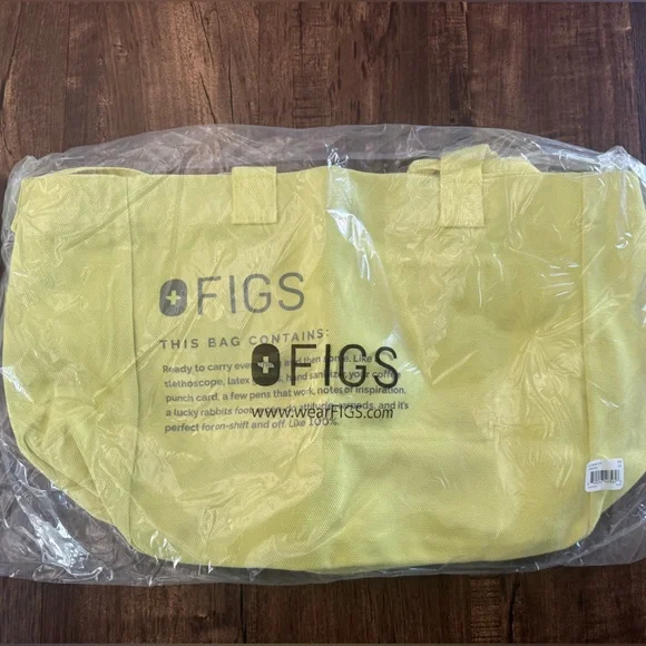 Figs Citrine canvas tote bag! Brand new with tags. - Picture 3 of 4